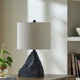 Modern European furniture - Black Organic Textured Table Lamp - www.oroa.com