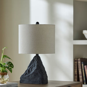   Black Organic Textured Table Lamp | Oroa.com