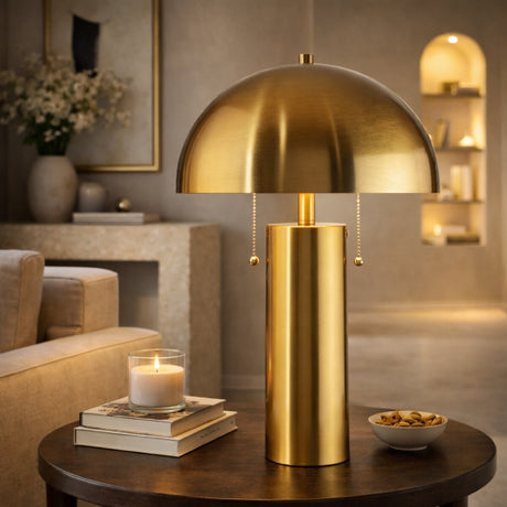 Modern European furniture - Gold Dome Accent Table Lamp - www.oroa.com