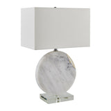 Modern European furniture - Round White Marble Table Lamp - www.oroa.com