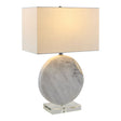 Modern European furniture - Round White Marble Table Lamp - www.oroa.com