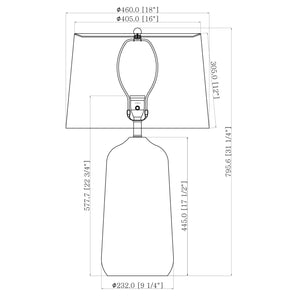   Beige Linen Table Lamp | Oroa.com