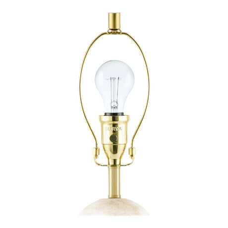 Modern European furniture - Drum Shade Travertine Table Lamp - www.oroa.com