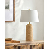 Modern European furniture - Drum Shade Travertine Table Lamp - www.oroa.com