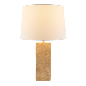 Modern European furniture - Square Travertine Table Lamp - www.oroa.com