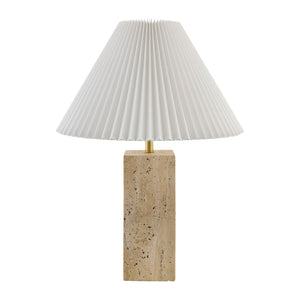   Modern European furniture - Square Travertine Empire Table Lamp - www.oroa.com | Oroa.com