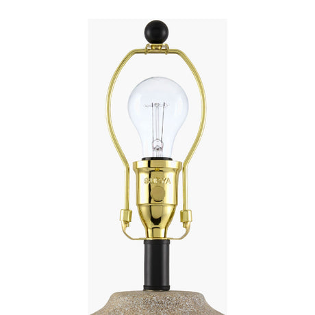 Modern European furniture - Brown Ceramic Linen Table Lamp - www.oroa.com