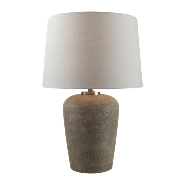 Modern European furniture - Beige Drum Linen Table Lamp L - www.oroa.com