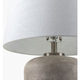Modern European furniture - Beige Drum Linen Table Lamp L - www.oroa.com