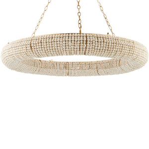   Modern European furniture - Cream Wood Beads 8-Light Chandelier - www.oroa.com | Oroa.com