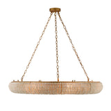 Modern European furniture - Cream Wood Beads 8-Light Chandelier - www.oroa.com