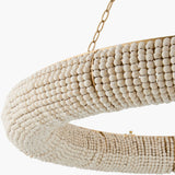 Modern European furniture - Cream Wood Beads 8-Light Chandelier - www.oroa.com