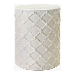 Modern European furniture - Lattice Patterned Ceramic Garden Stool - www.oroa.com
