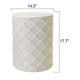 Modern European furniture - Lattice Patterned Ceramic Garden Stool - www.oroa.com