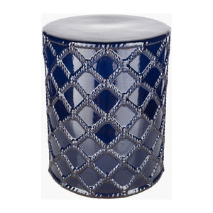   Modern European furniture - Lattice Patterned Ceramic Garden Stool - www.oroa.com | Oroa.com