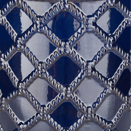 Modern European furniture - Lattice Patterned Ceramic Garden Stool - www.oroa.com