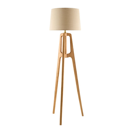 Modern European furniture - Brown Rubberwood Floor Lamp - www.oroa.com