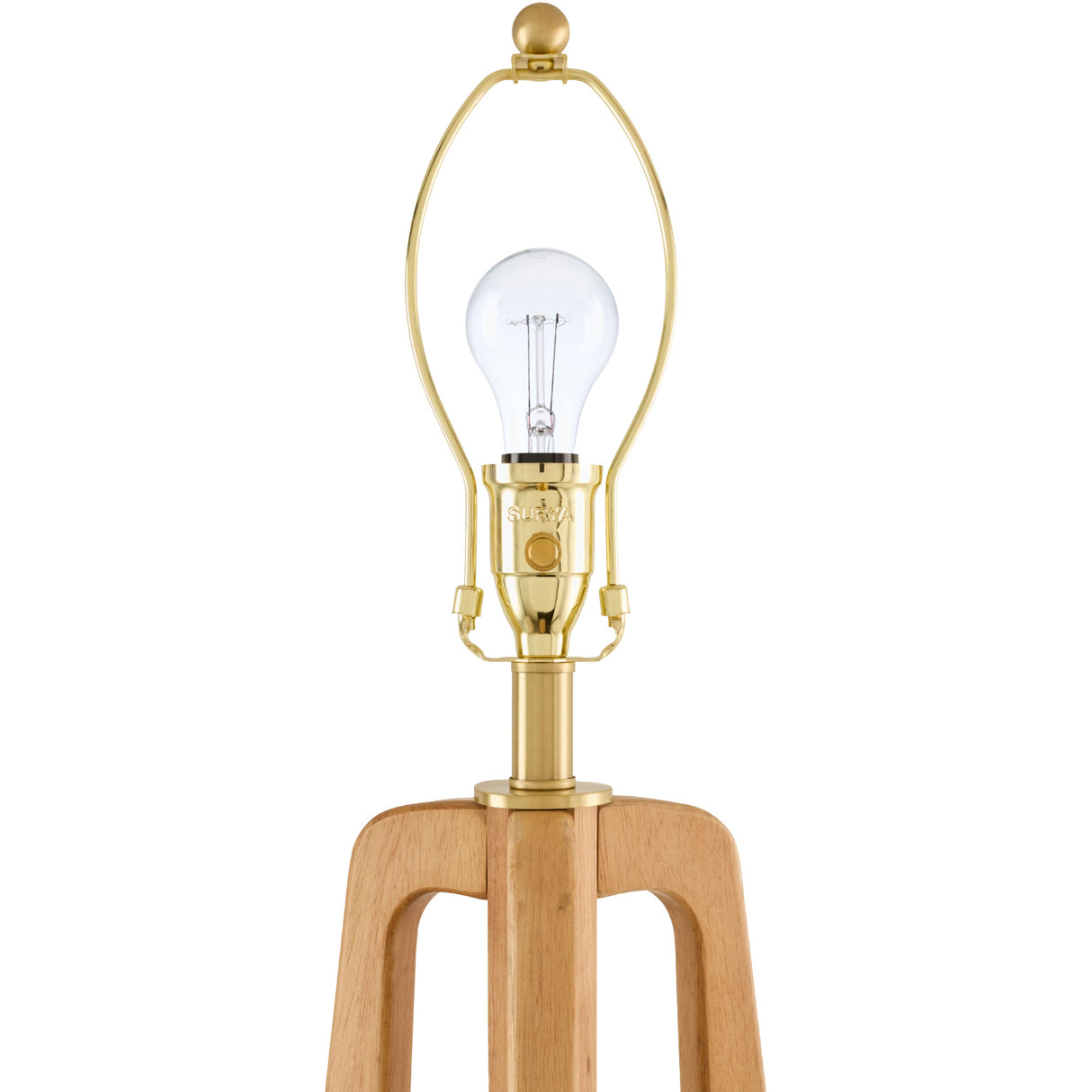   Brown Rubberwood Floor Lamp | Oroa.com