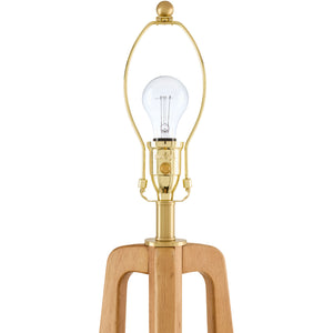   Brown Rubberwood Floor Lamp | Oroa.com