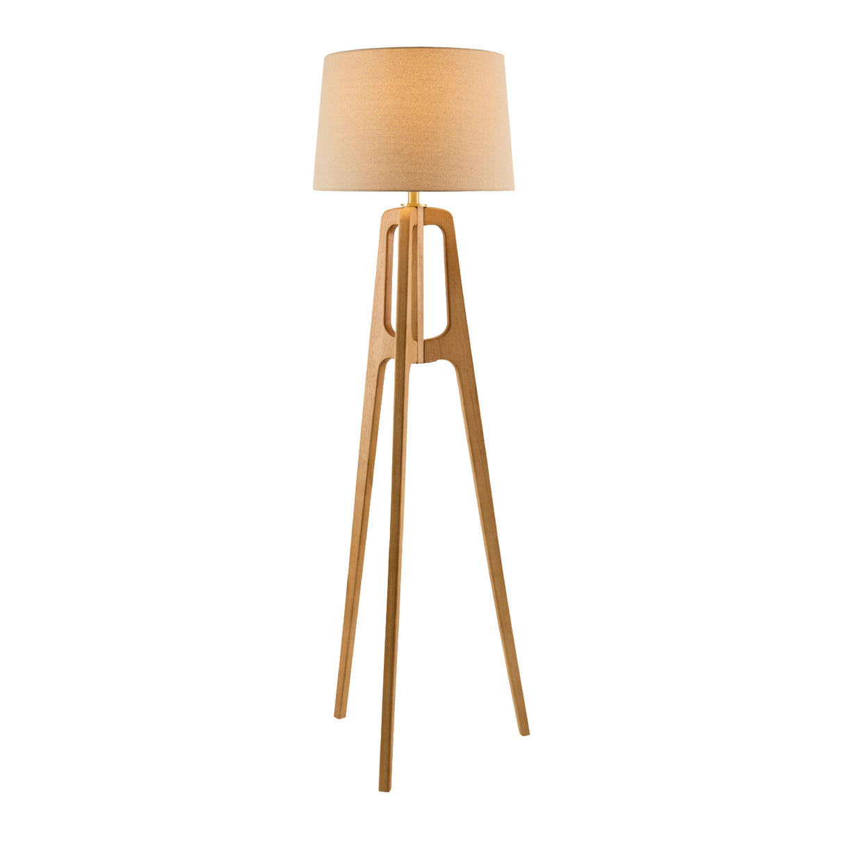   Brown Rubberwood Floor Lamp | Oroa.com