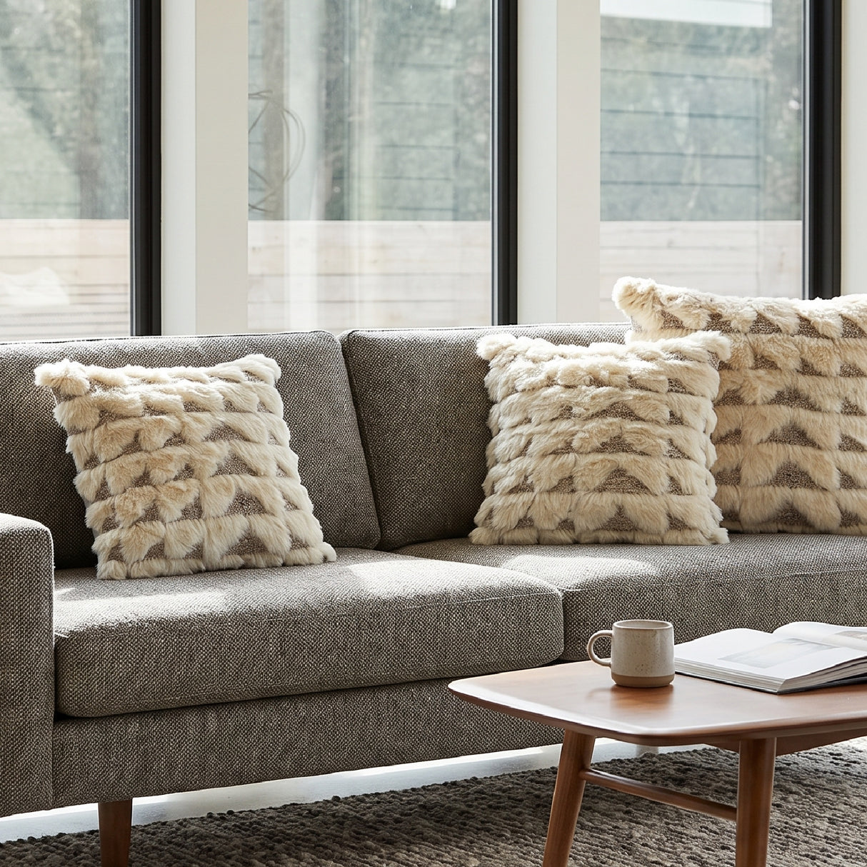 Wool Blend Poly Insert Pillow | Kuda Home Glacen