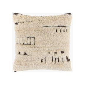 Wool Blend Abstract Down Insert Pillow - Kuda Home Glacen - view 1