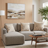 Wool Blend Abstract Down Insert Pillow | Kuda Home Glacen