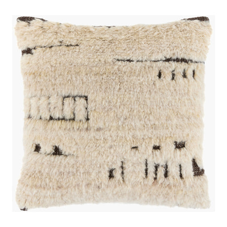 Wool Blend Abstract Patterned Pillow | Kuda Home Glacen