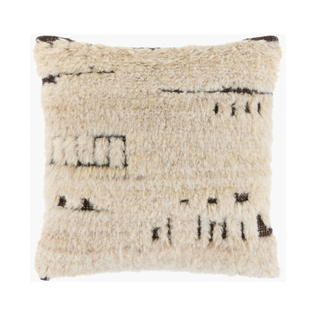 Wool Blend Abstract Poly Insert Pillow | Kuda Home Glacen