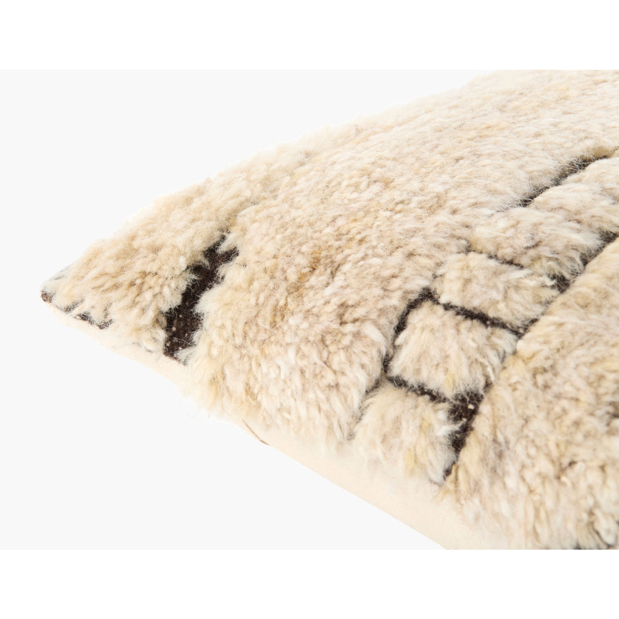 Wool Blend Abstract Patterned Pillow | Kuda Home Glacen