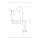Modern European furniture - Wavy White Linen Wall Lamp - www.oroa.com