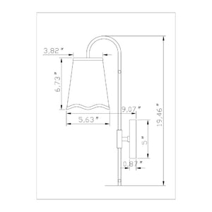   Wavy White Linen Wall Lamp | Oroa.com