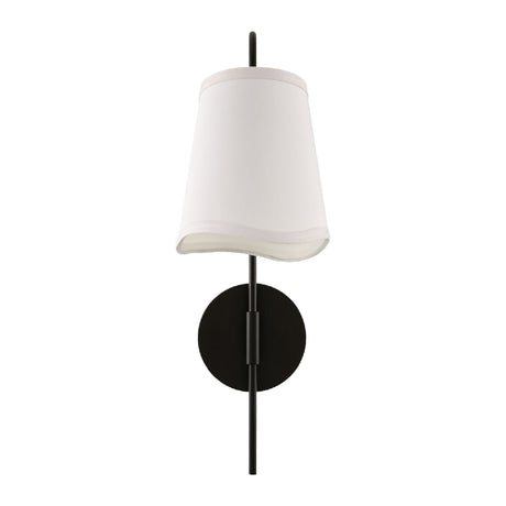 Modern European furniture - Wavy White Linen Wall Lamp - www.oroa.com