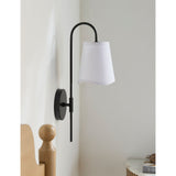 Modern European furniture - Wavy White Linen Wall Lamp - www.oroa.com