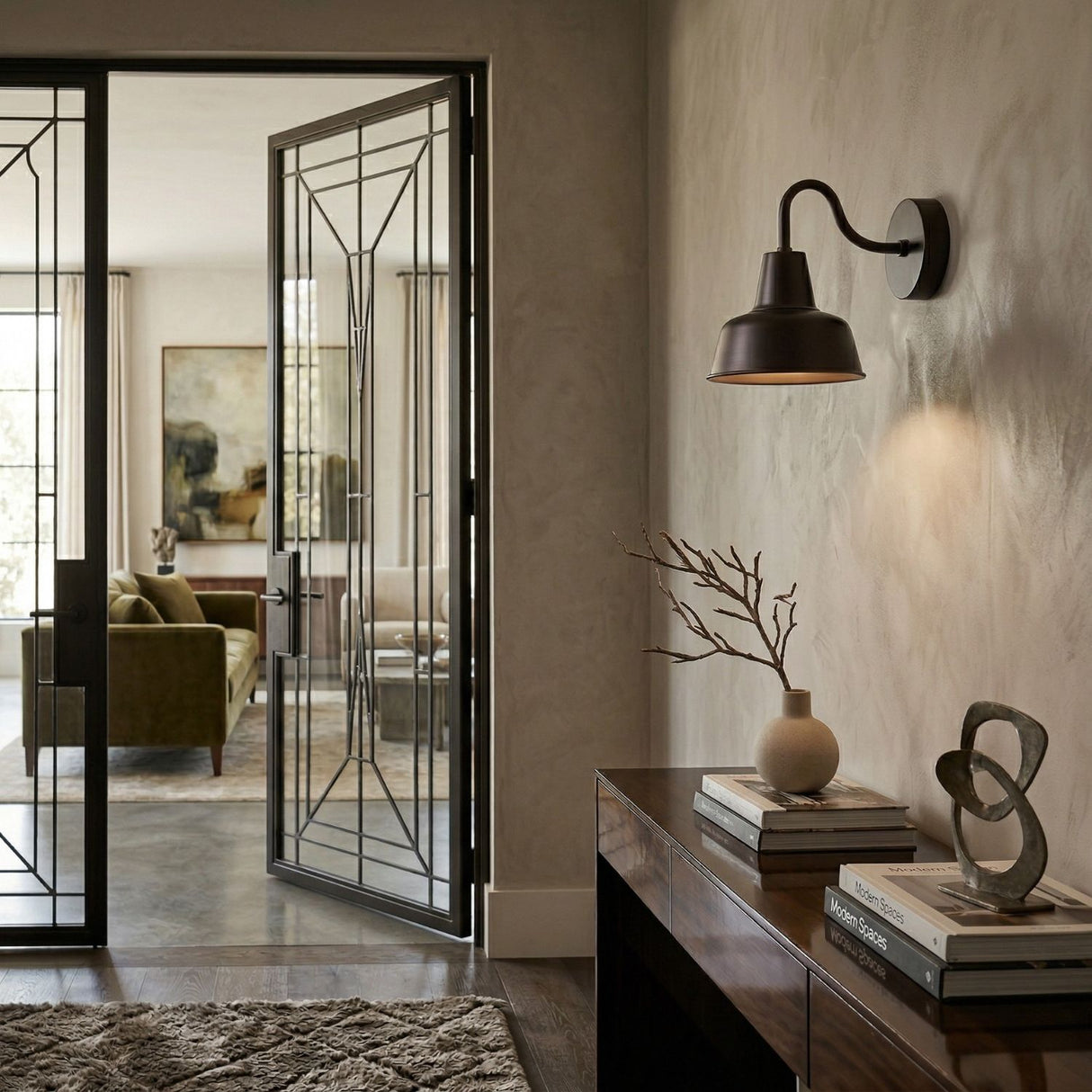   Modern European furniture - Outdoor Black Iron Wall Lamp - www.oroa.com | Oroa.com