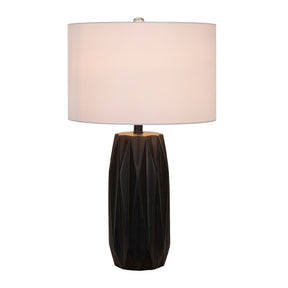 Modern European furniture - Black Ceramic Faceted Table Lamp - www.oroa.com