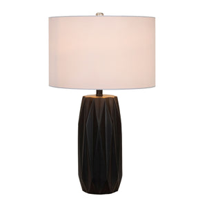   Black Ceramic Faceted Table Lamp | Oroa.com