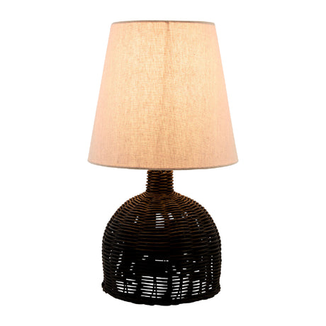   Brown Rattan Base Table Lamp | Oroa.com