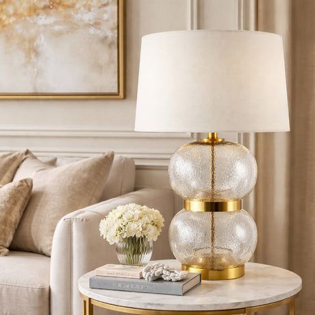   Textured Clear Glass Table Lamp | Oroa.com