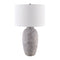 Modern European furniture - Linen Painted Cement Table Lamp - www.oroa.com