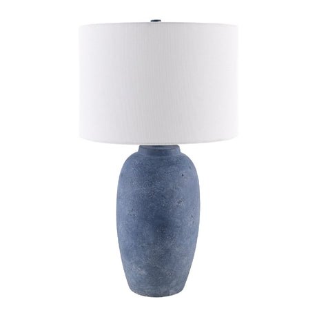 Modern European furniture - Linen Painted Cement Table Lamp - www.oroa.com