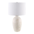 Modern European furniture - Linen Painted Cement Table Lamp - www.oroa.com