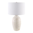 Modern European furniture - Linen Painted Cement Table Lamp - www.oroa.com
