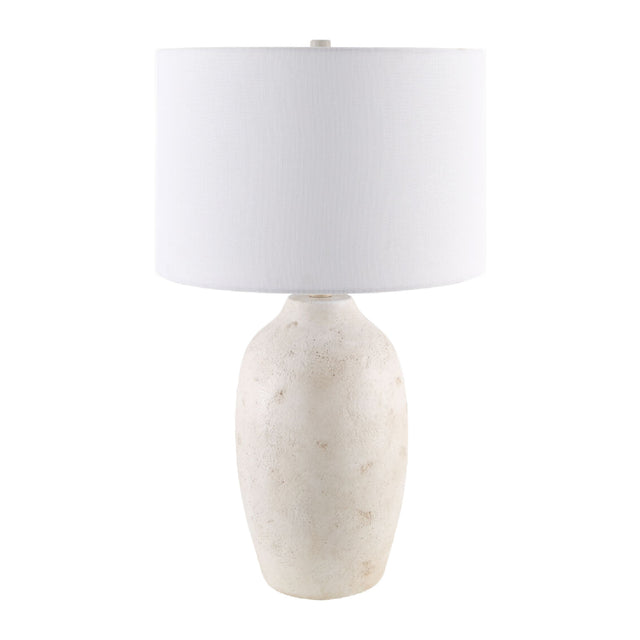Linen Painted Cement Table Lamp | Kuda Home Gasius | Oroa.com