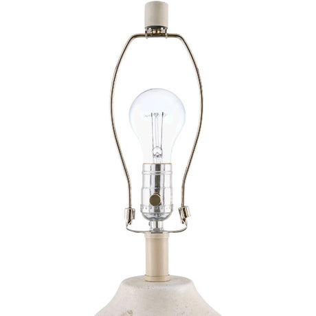Modern European furniture - Linen Painted Cement Table Lamp - www.oroa.com
