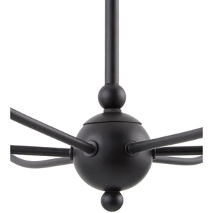   6-Light White Linen Chandelier | Oroa.com