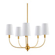 Modern European furniture - 6-Light White Linen Chandelier - www.oroa.com