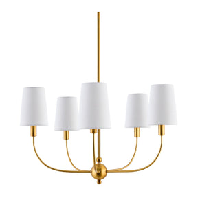 Modern European furniture - 6-Light White Linen Chandelier - www.oroa.com