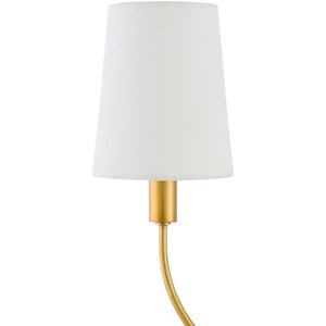   6-Light White Linen Chandelier | Oroa.com