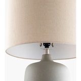 Modern European furniture - Ceramic Beige Linen Table Lamp - www.oroa.com